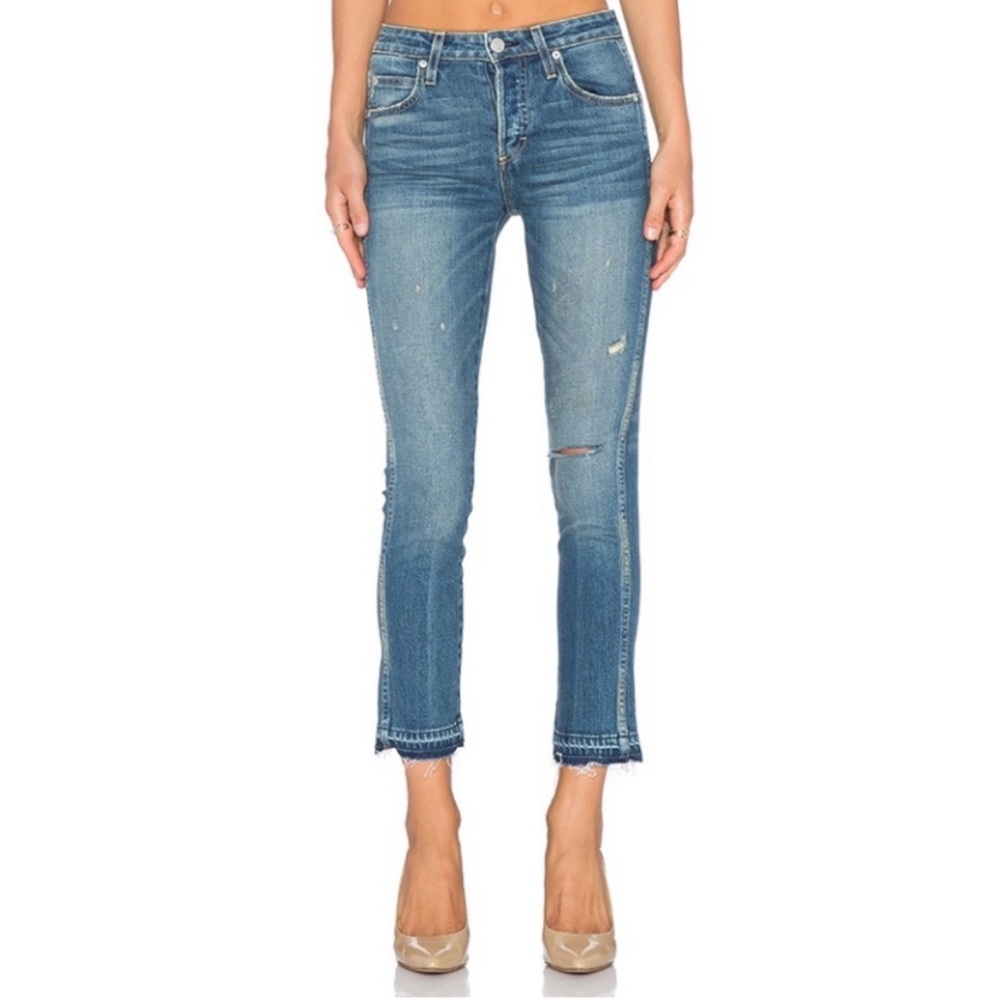 AMO BABE high waist distressed jeans